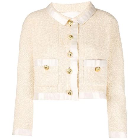 chanel inspired tweed jacket|chanel cream cropped tweed jacket.